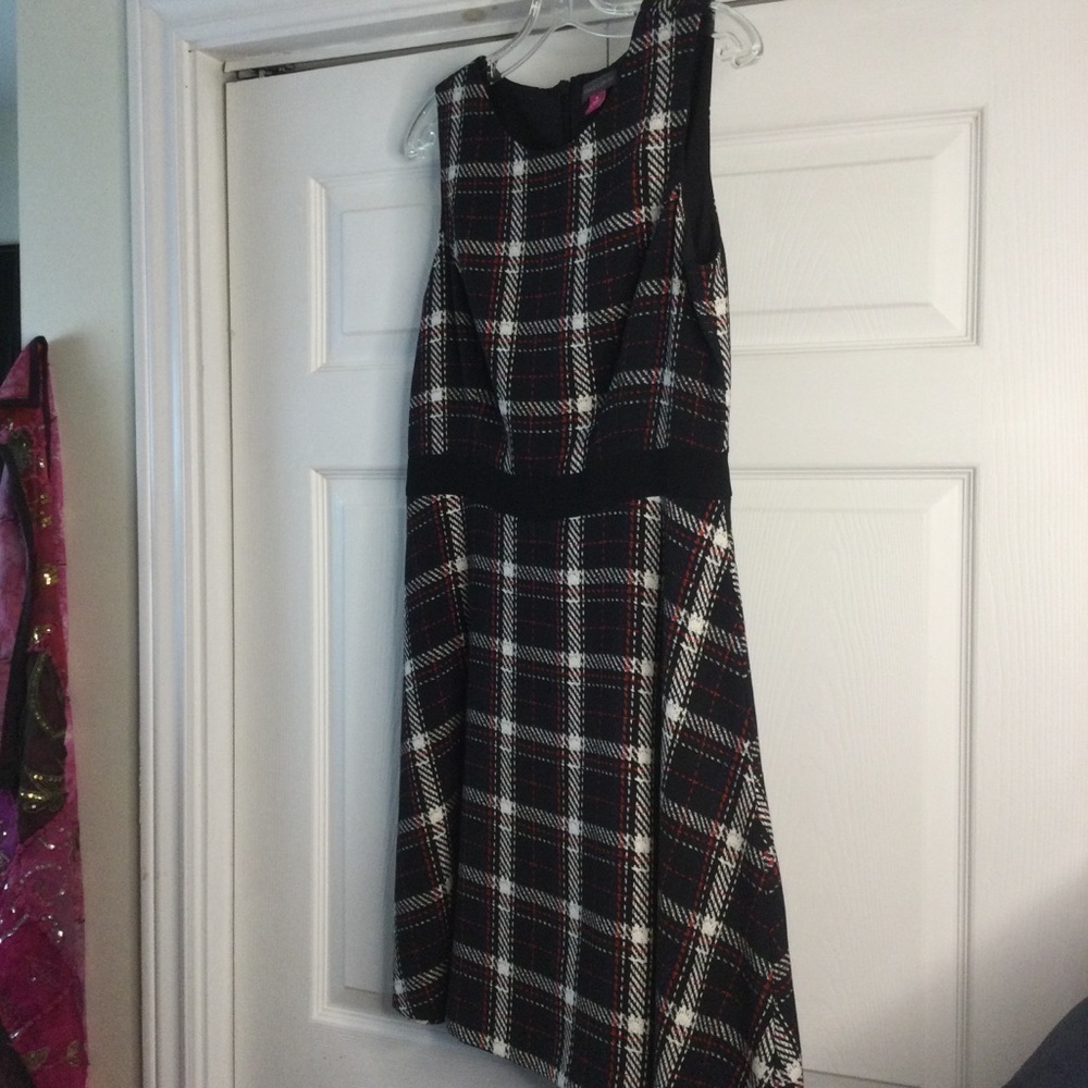 Vince Camuto Sassy tartan pattern dress